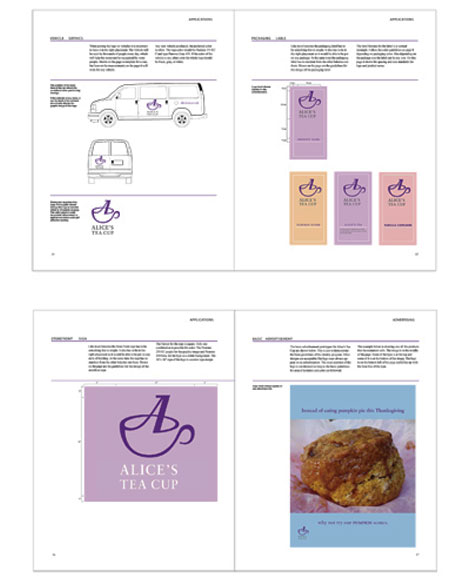 A page of Alice's Tea Cup Proposal Book 