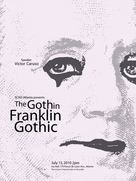 Type poster for the typeface Franklin Gothic